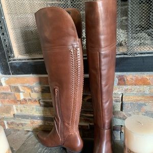 Vince Camuto Russet Tie Dye Leather Riding Boots